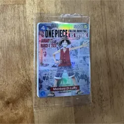 Bandai One Piece CCG Monkey.D.Luffy College Basketball US Voyage Promo Holo Card - Image 1