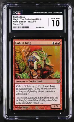 GOBLIN KING 9th Edition Foil Rare CGC 10 MTG [Nostalgium] - Image 1