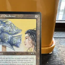 1996 MTG Helm of Obedience Alliances Mint (Never Played) - Image 3