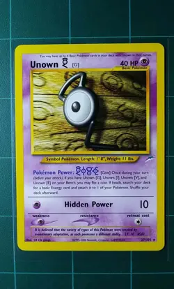Pokemon Card Neo Destiny 27 Unown [G] Rare 2000 Wizards Of The Coast NM - Image 1
