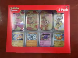 Scarlet & Violet 151 Mini Tins 4 Pack SAMS CLUB SEALED Pokemon TCG IN HAND - Image 1