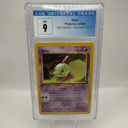 Pokemon Neo Genesis Natu 1st Edition 2000 CGC Graded 9 Mint - Image 1