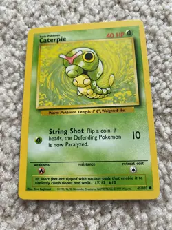 CATERPIE - Base Set - 45/102 - Common - Pokemon Card - Unlimited - 1999 - NM - Image 1