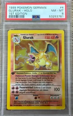1999 POKEMON GERMAN #4 GLURAK - HOLO NM-MT 1ST EDITION - Image 1