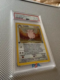 1999 Pokemon TCG Jungle Clefable Holo 1st Edition PSA 8 1/64 Card Stock - Image 3
