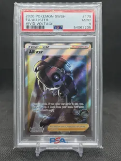 Pokemon TCG - Allister (Full Art) 179/185 Swsh04: Vivid Voltage Holo PSA 9 - Image 1