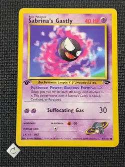 Sabrina's Gastly 97/132 - Gym Challenge 1st Edition Pokemon TCG NM - Image 1