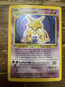 Pokemon TCG Alakazam Base Set 1/102 Holo 1999-2000 Wizards Base Set Copyright... - Image 1