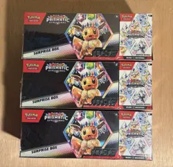 Lot Of 3 - Pokemon Prismatic Evolutions Surprise Box And Booster Bundle Sam's - Image 1