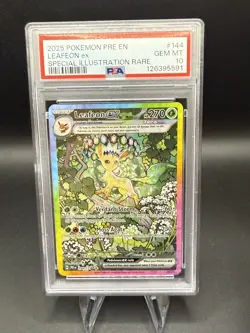 Pokemon 2025 Leafeon ex 144/131 SIR Prismatic Evolutions GEM MINT PSA 10 - Image 1