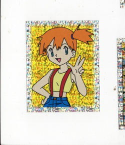1999 Merlin Pokemon Sticker S28 Misty Foil Holo Pokemon - Image 1