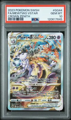 Mewtwo Vstar PSA 10 - GG44/GG70 - Alternate Art - Crown Zenith - Pokemon - Image 1