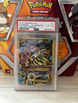 Pokemon Primal Groudon EX Full Art Holo XY Ancient Origins 97/98 PSA 6 - Image 1
