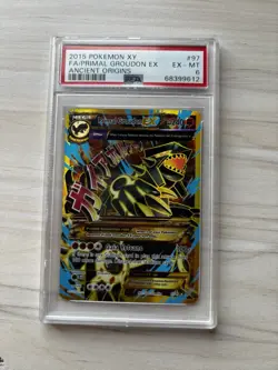 Pokemon Primal Groudon EX Full Art Holo XY Ancient Origins 97/98 PSA 6 - Image 2