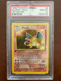 1999 Pokemon First edition Base Set PSA 10 German Glurak | Charizard - Image 1