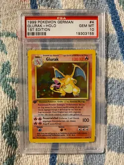 1999 Pokemon First edition Base Set PSA 10 German Glurak | Charizard - Image 2