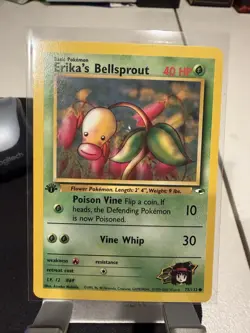 Pokemon TCG Erika's Bellsprout Gym Heroes 1st Edition - Image 1