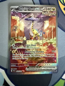 Pokemon TCG Raging Bolt EX 208/162 --SIR --Temporal Forces --Near Mint - Image 1