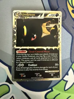 Moderately Played 2010 Pokemon HS Undaunted Umbreon Prime 86/90 Ultra Rare - Image 1