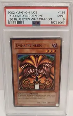 2002 Yu-Gi-Oh! LOB Leg Eyes White Dragon Exodia Forbidden One #LOB-124 PSA 9 - Image 1