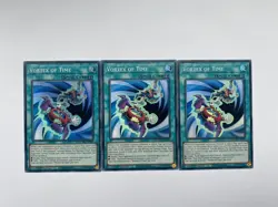 MZMU-EN009 Vortex of Time x3 Super Rare 1st Edition YuGiOh Playset - Image 1