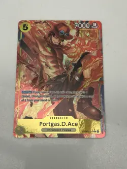 Bandai One Piece CCG Alt Art Portgas.D.Ace PRB02-018 Special Foil Character 7000 - Image 1