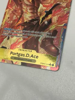 Bandai One Piece CCG Alt Art Portgas.D.Ace PRB02-018 Special Foil Character 7000 - Image 2