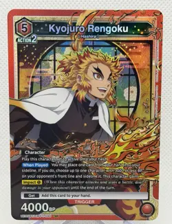 Union Arena Demon Slayer Kyojuro Rengoku UE05BT/KMY-1-090 SR - Image 1