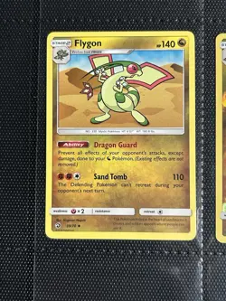 Flygon 39/70 Rare Non-holo & Reverse Holo SM Dragon Majesty Pokemon Card 2x Lp - Image 2