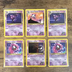Pokemon Gym Challenge Sabrina's Haunter, Gastly Lot 6 Cards WOTC LP+ or Better! - Image 1