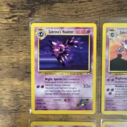 Pokemon Gym Challenge Sabrina's Haunter, Gastly Lot 6 Cards WOTC LP+ or Better! - Image 2