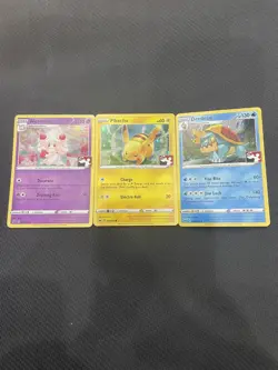 Pokemon Cards Pikachu Drednaw Alcremie League Stamped Cosmo Holo Raid Battle - Image 1