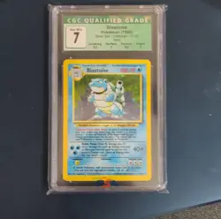 Pokemon Base Set Unlimited Blastoise 2/102 Holo Rare CGC 7 Graded Card - Image 1