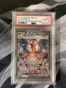 Pokemon TCG Obsidian Flames Charizard EX Card 223/197 SIR PSA 10 - Image 1
