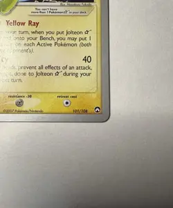 Jolteon Gold Star 101/108 World Championship Deck LP+ Pokemon Card 2008 💎✨ - Image 5