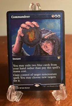 MTG Commandeer Foil Etched CMM #484 Commander Masters MP Magic The Gathering - Image 1