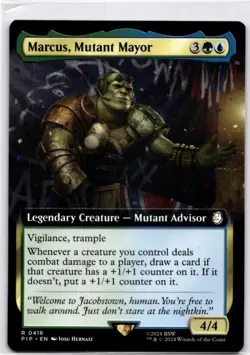 MTG Marcus, Mutant Mayor (Extended Art) Normal NM Universes Beyond: Fallout R Ma - Image 1