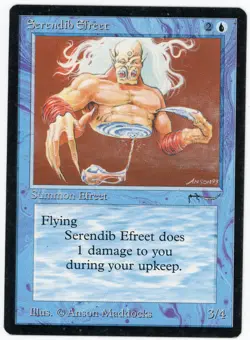 Serendib Efreet x1 MTG Magic Arabian Nights Moderately Played, English - Image 1