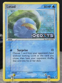 Pokemon Card Lotad 35/107 Deoxys EX Reverse Holo Stamped 2005 Uncommon Vintage - Image 5