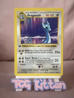 Dragonair - 18/102 - 1st Edition Shadowless Base Set - WOTC Pokemon LP TCGKITTEN - Image 1