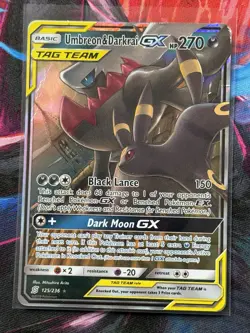 Pokemon TCG Umbreon & Darkrai GX Tag Team Unified Minds 125/236 Creases See Desc - Image 1
