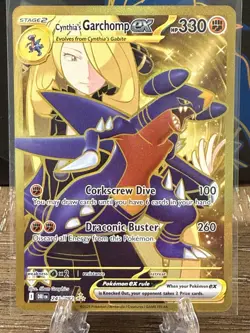 Pokemon TCG Cynthia’s Garchomp EX Hyper Rare 241/182 Near Mint - Image 1