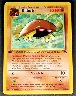 POKEMON 1ST EDITION FOSSIL NON HOLO LOT - KABUTO ARTICUNO AND HYPNO (LP/NM) - Image 2