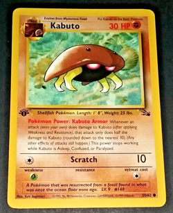 POKEMON 1ST EDITION FOSSIL NON HOLO LOT - KABUTO ARTICUNO AND HYPNO (LP/NM) - Image 3