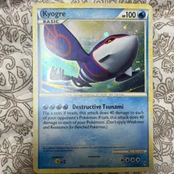 Pokemon TCG Kyogre Call of Legends 2011 12/95 Basic Holo Rare - Image 1