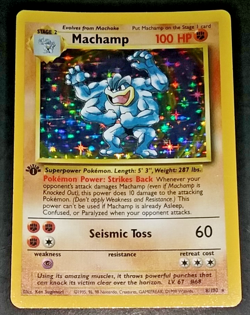 POKEMON 1ST EDITION HOLO LOT - MACHAMP (8/102) AND METAL ENERGY (19/111) - EX/LP - Image 3