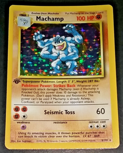 POKEMON 1ST EDITION HOLO LOT - MACHAMP (8/102) AND METAL ENERGY (19/111) - EX/LP - Image 4