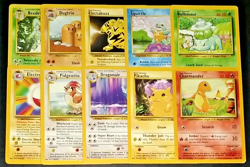 POKEMON VINTAGE BASE SET NON HOLO LOT: PIKACHU SQUIRTLE CHARMANDER DRAGONAIR + 6 - Image 1