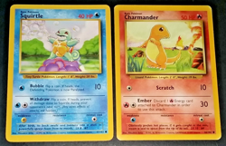 POKEMON VINTAGE BASE SET NON HOLO LOT: PIKACHU SQUIRTLE CHARMANDER DRAGONAIR + 6 - Image 2