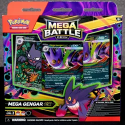 POKEMON MEGA EVOLUTIONS: MEGA GENGAR MEGA BATTLE DECK FACTORY SEALED 3 PROMO BOX - Image 1
